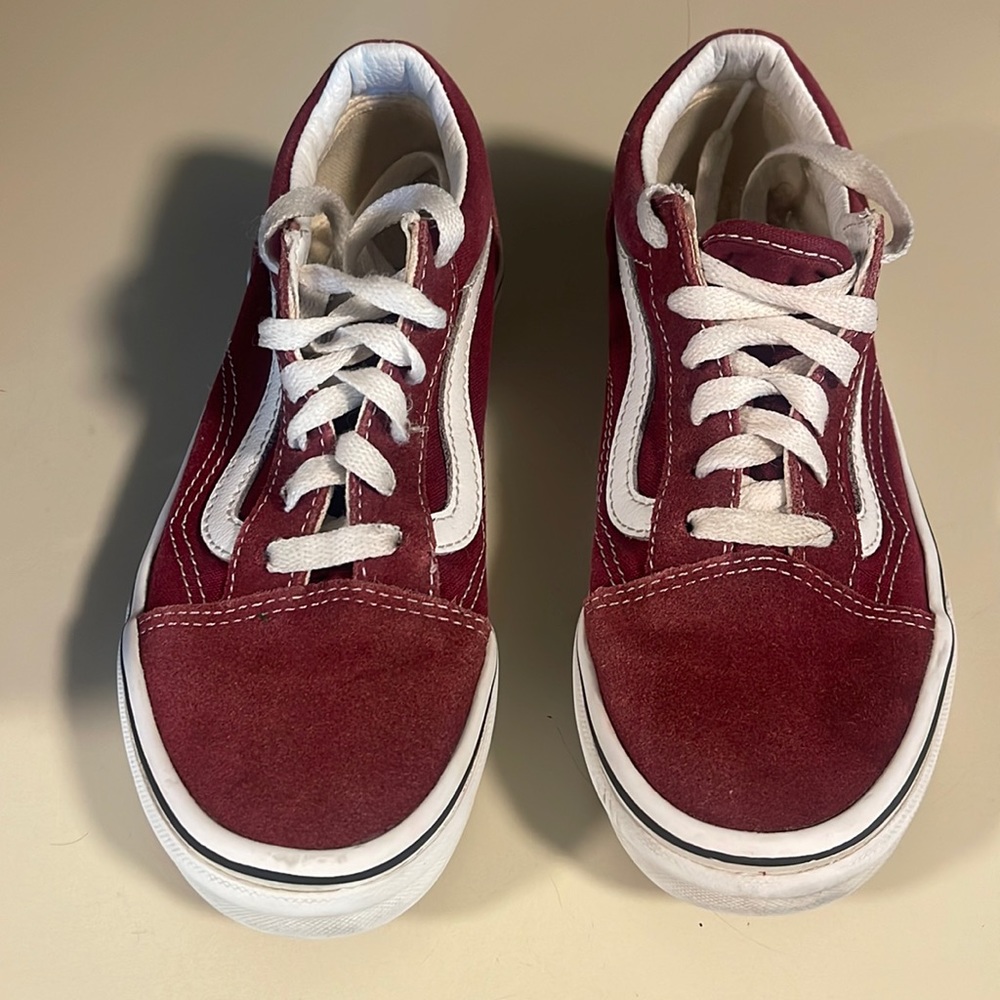 Kids vans size 3 maroon